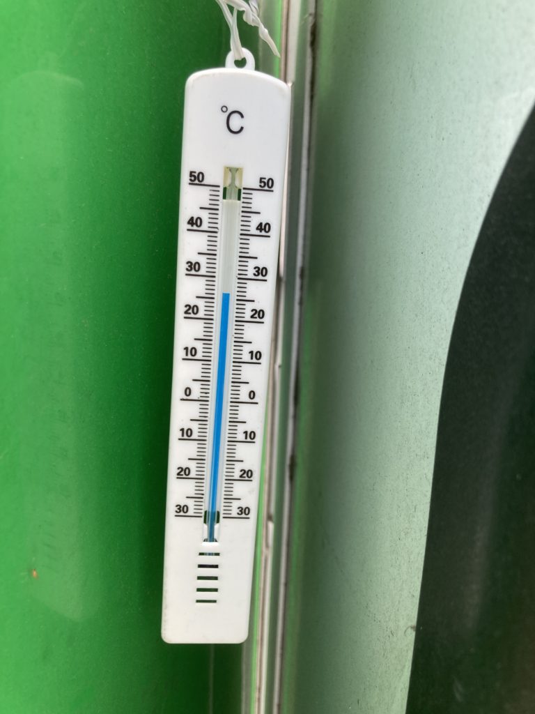 北軽井沢オートキャンプ場「きたかる」の6月の昼の気温