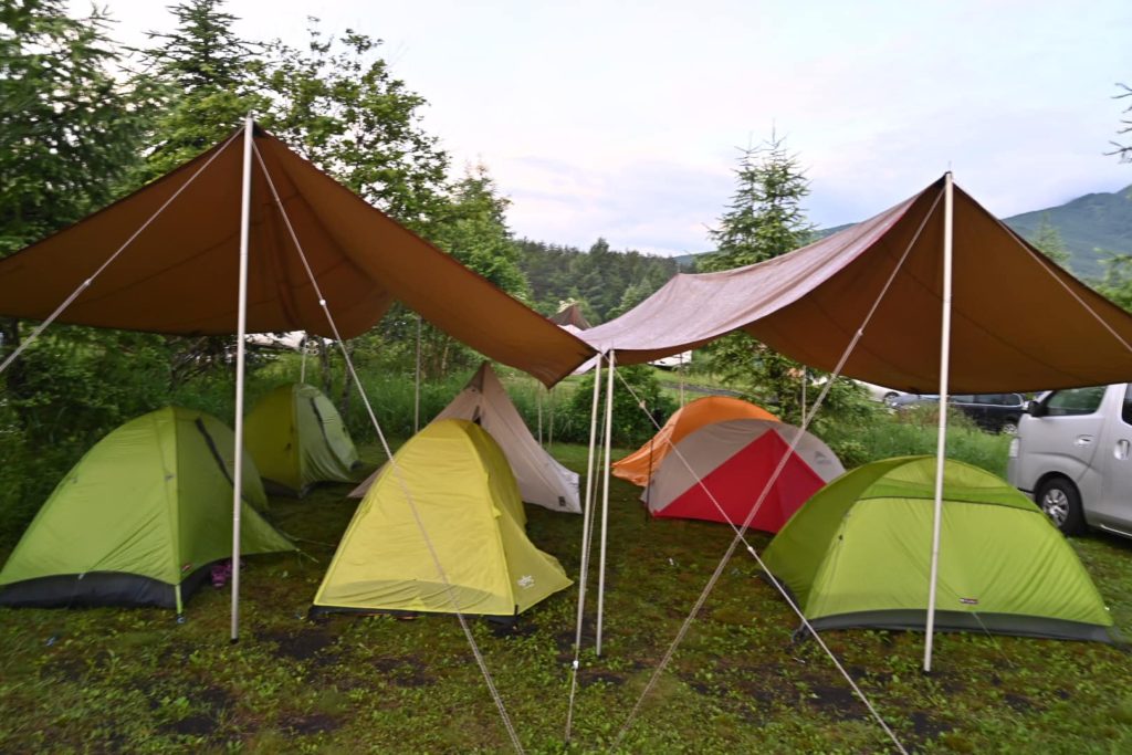 無印良品カンパーニャ嬬恋キャンプでソロ用テント設営