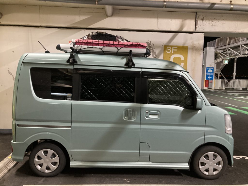 エブリイワゴンで行く東京アクアライン「海ほたるパーキングエリア」車中泊での停車場所