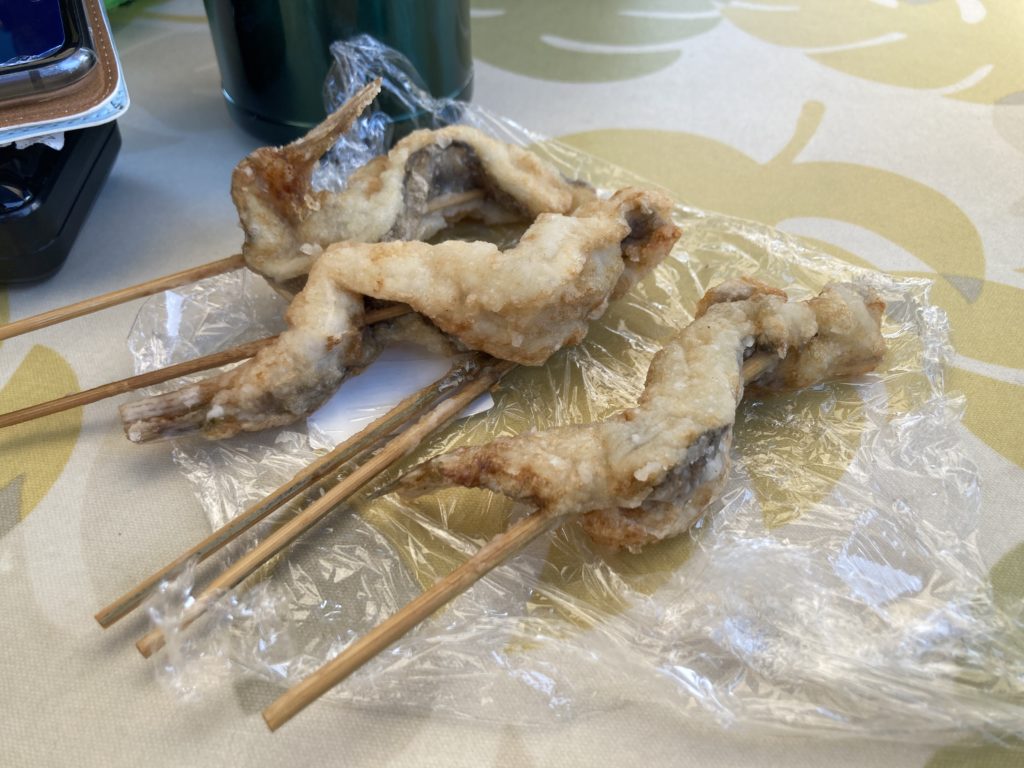 長浜海岸のうみえーる長浜でGWにイベント開催で購入した白身魚のフライ