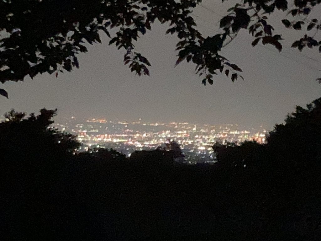 榛名山麓「十文字ビレッジキャンプ場」からの夜景
