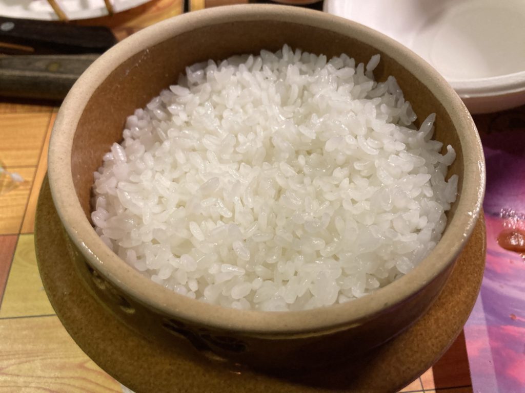 釜で炊いたお米