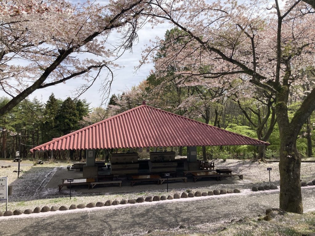 渋川市総合公園の屋根付きバーベキュー施設は花見スポットとして最適