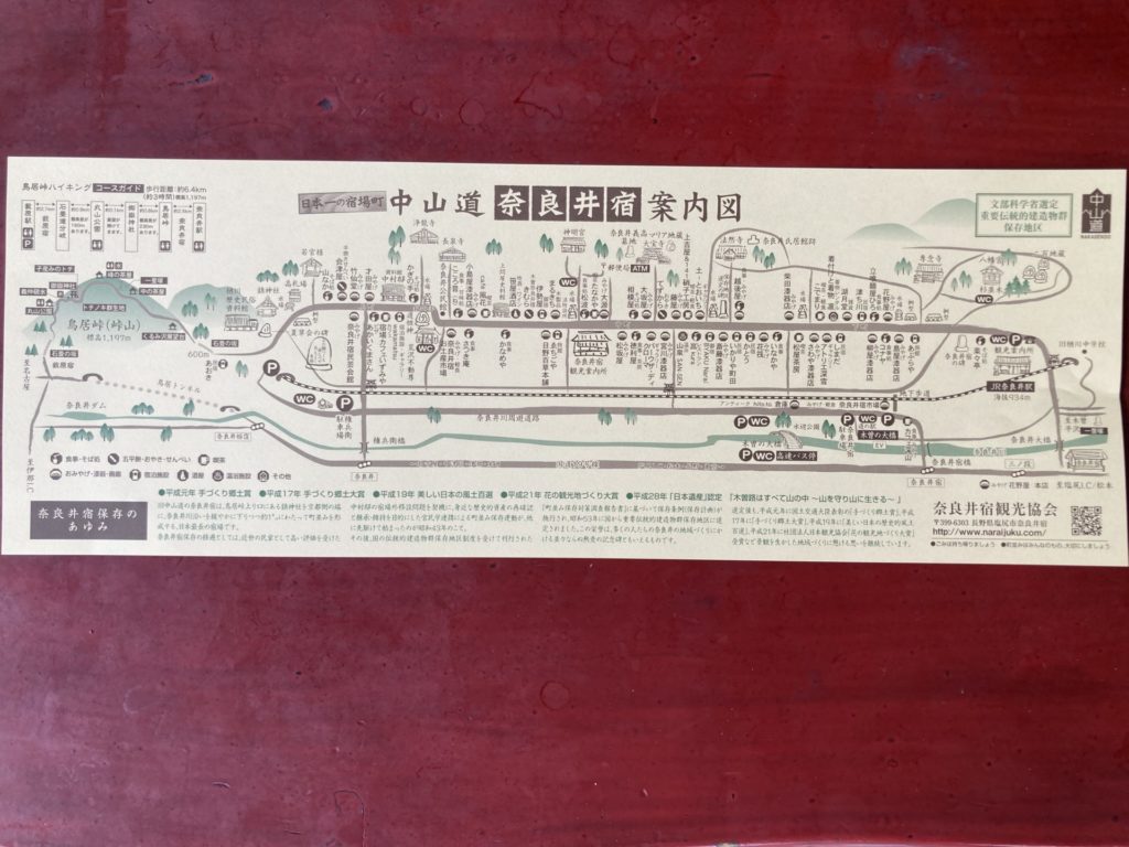 中山道奈良井宿案内図