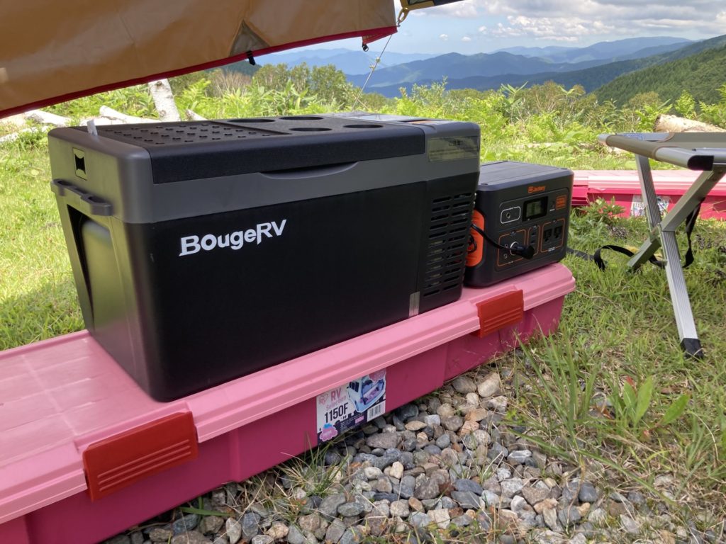 ポータブル冷蔵庫のBougeRVをキャンプで使う
