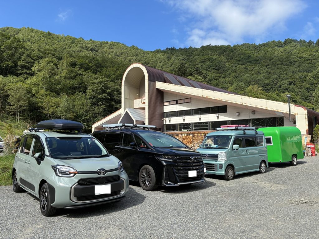 軽キャンピングトレーラーの幌馬車くんで行く「木曾駒冷水公園キャンプ場」車中泊