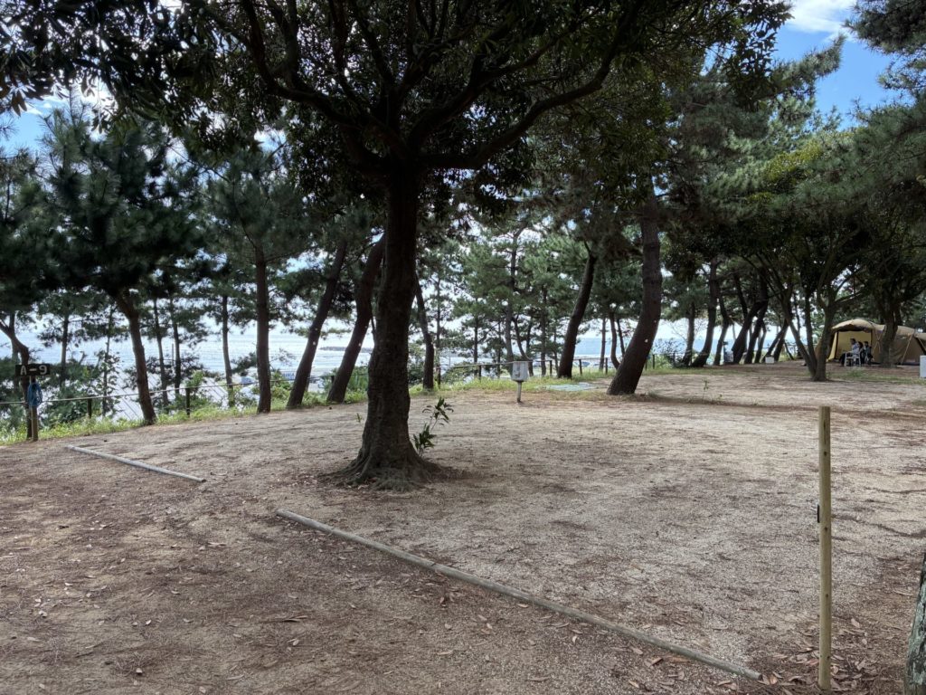 大洗サンビーチキャンプ場のＡＣ電源付きエリア