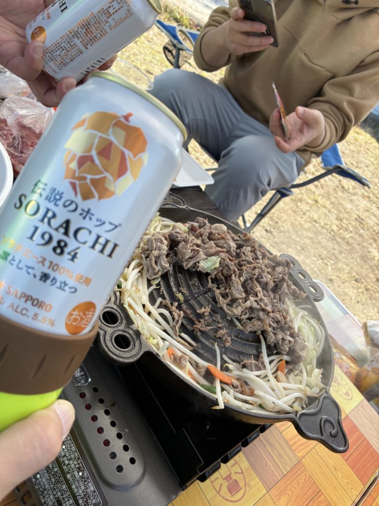 ジンギスカン鍋と北海道ビール