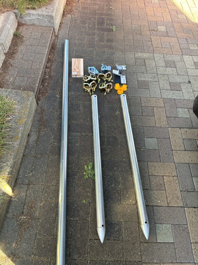 カーポートの高さ調整DIY単管で強度補強