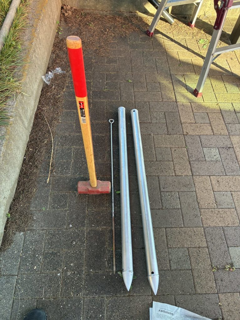 1mの単管パイプ(杭)