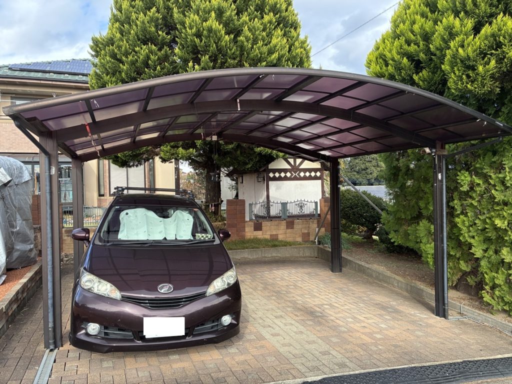 昭和アルミのカーポートの高さ調整DIYで20cmアップ 施工後